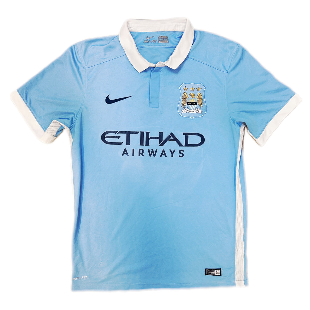 Authentic Silva #21 Manchester City 2015-16 Home Fooball