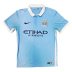 Authentic Silva #21 Manchester City 2015-16 Home Fooball