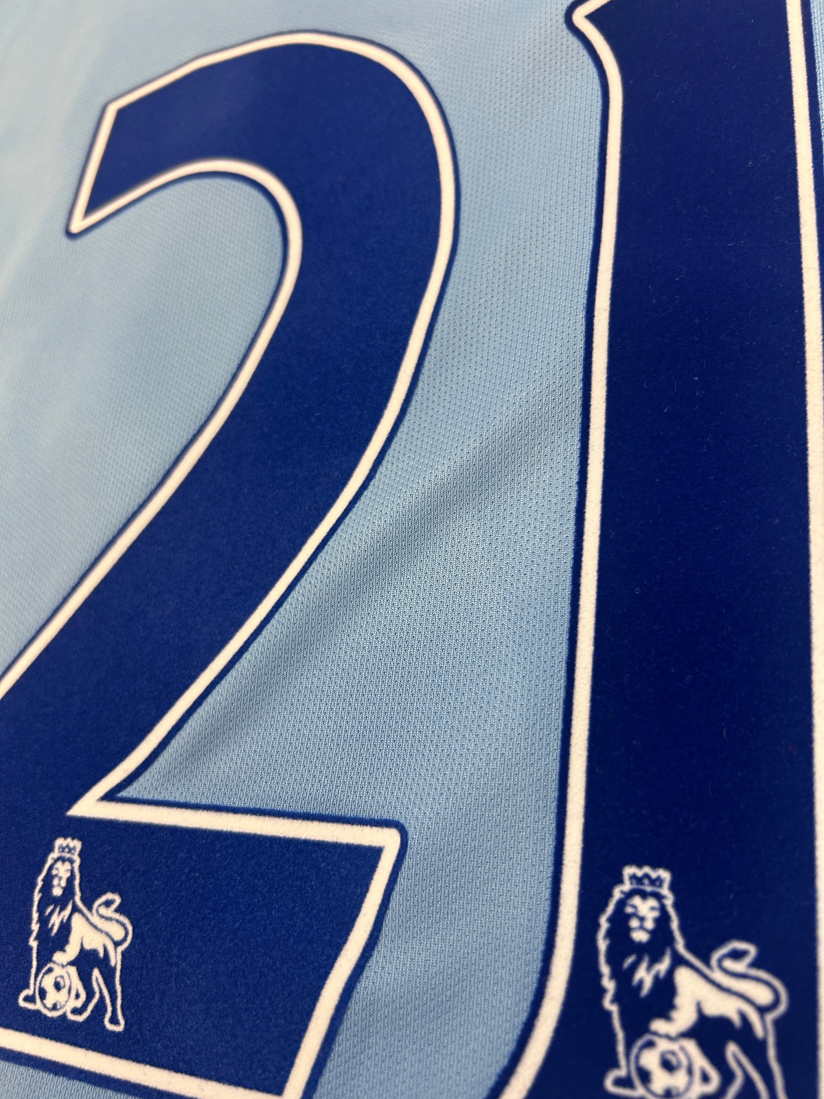 Authentic Silva #21 Manchester City 2015-16 Home Fooball