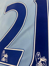 Authentic Silva #21 Manchester City 2015-16 Home Fooball