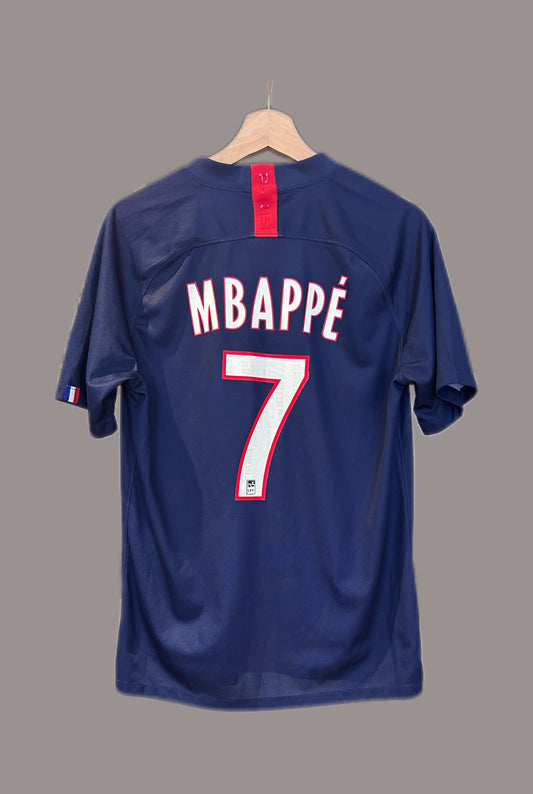 Authentic Mbappé #7 PSG 2019-20 Home Football T-Shirt