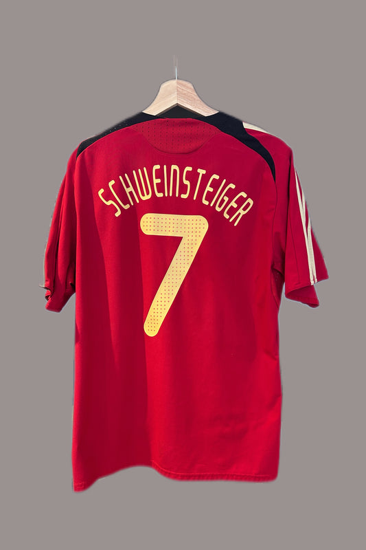 Authentic Schweinsteiger #7 Germany 2008 Away Football T-Shirt