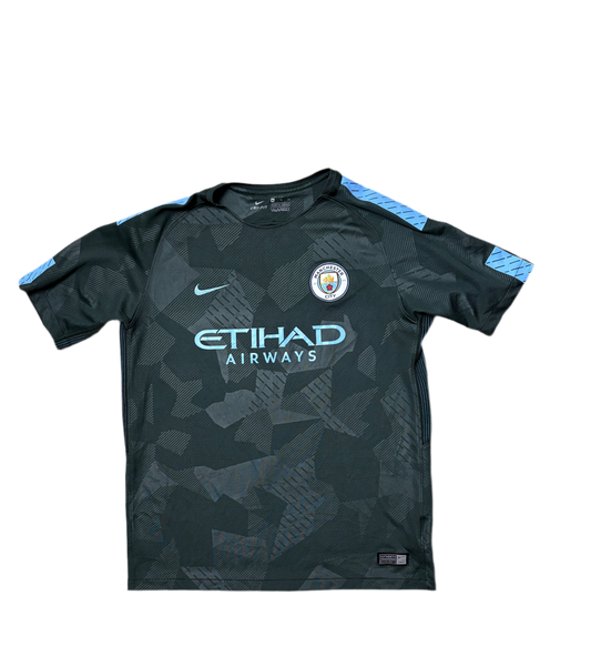 Authentic #17 De Bruyne Manchester City 2017-18 Third Football