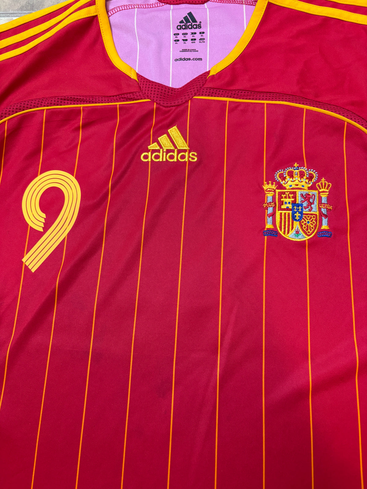 Authentic F.Torres #9 Spain 2006-08 Home Football