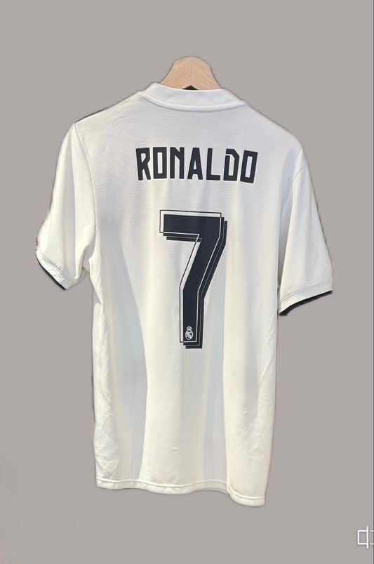 Vintage #7 Ronaldo Real Madrid 2018/19 Home Football Shirt