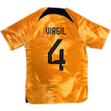 Authentic Virgil #4 Netherlands 2022-23 Home Football