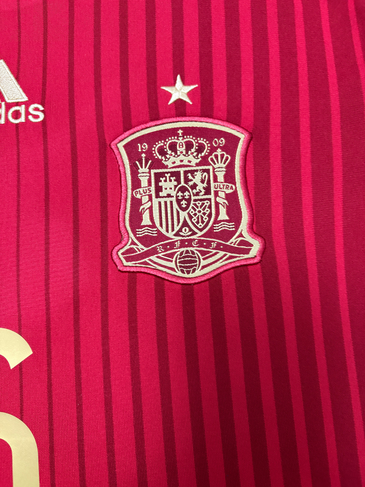 Authentic A.Aniesta #6 Spain 2014 World Cup home Football