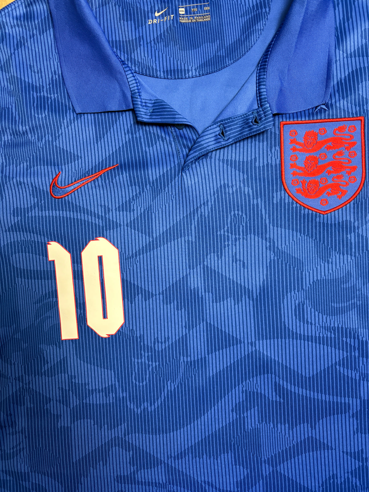 Authentic Sterling #10 England 2020-2022 Away Football