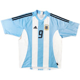 Authentic Batistuta #9 Argentina 2002-04 Home Football