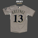 Vintage Greinke Milwaukee Brewers 2018 Grey Baseball Shirt