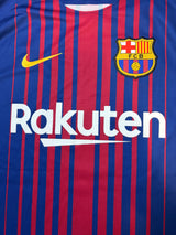 Authentic Suarez #9 FC Barcelona 2017-18 Home Football
