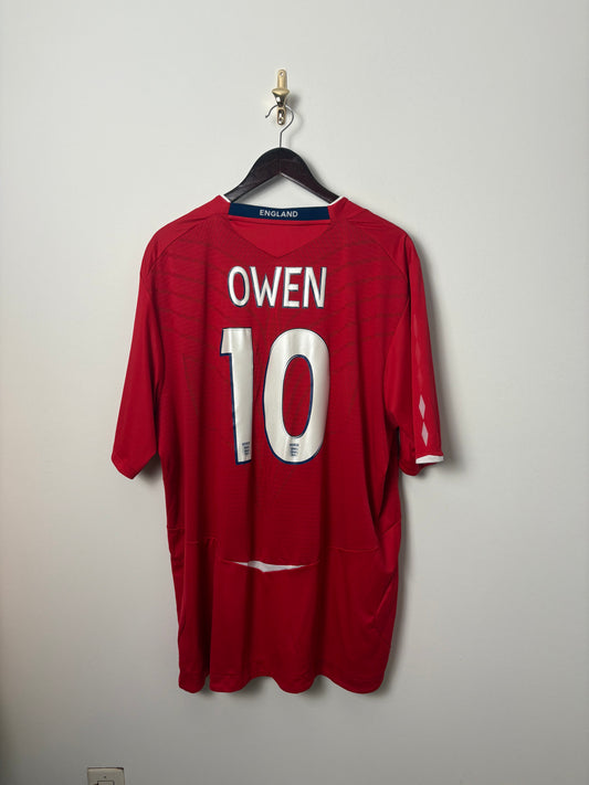 Vintage England Euro 2008/2010 Away #10 OWEN Football Shirt SOCCER JERSEY UMBRO MENS 2XL