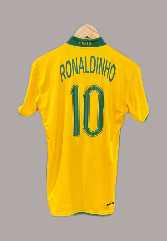 Vintage # 10 Ronaldinho Brazil 2006  WC Soccer Jersey