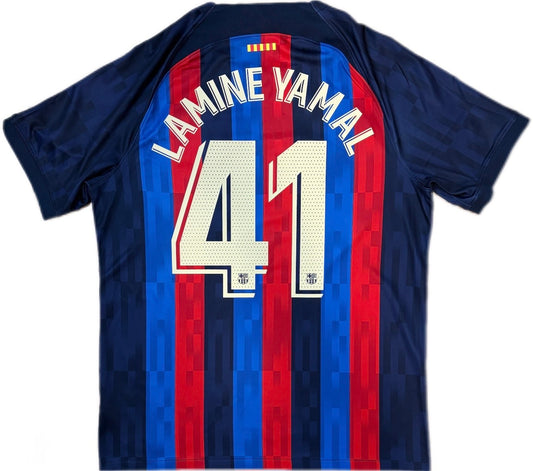 Authentic Lamine Yamal #41 FC Barcelona 2022-2023 home Football