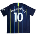 Authentic Kun Aguero #10 Manchester City 2018-19 Away Football