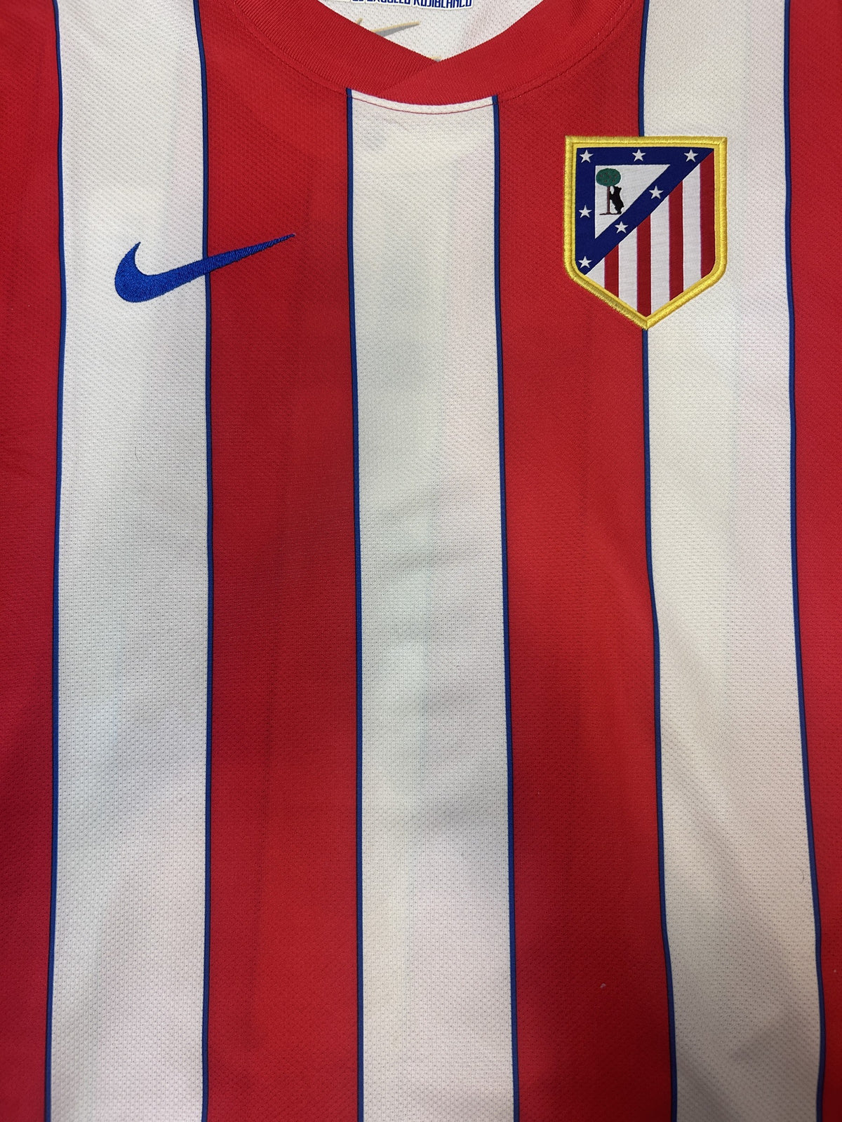 Front crest and Nike logo close-up