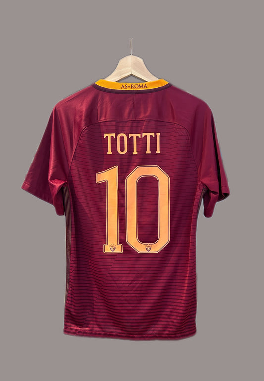 Authentic Totti #10 AS Roma 2016-17 Home Football T-Shirt