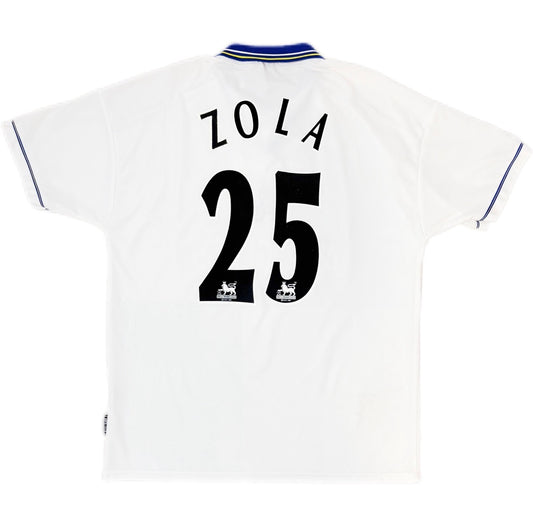 Authentic Zola #25 Chelsea FC 1998-99 Away Football