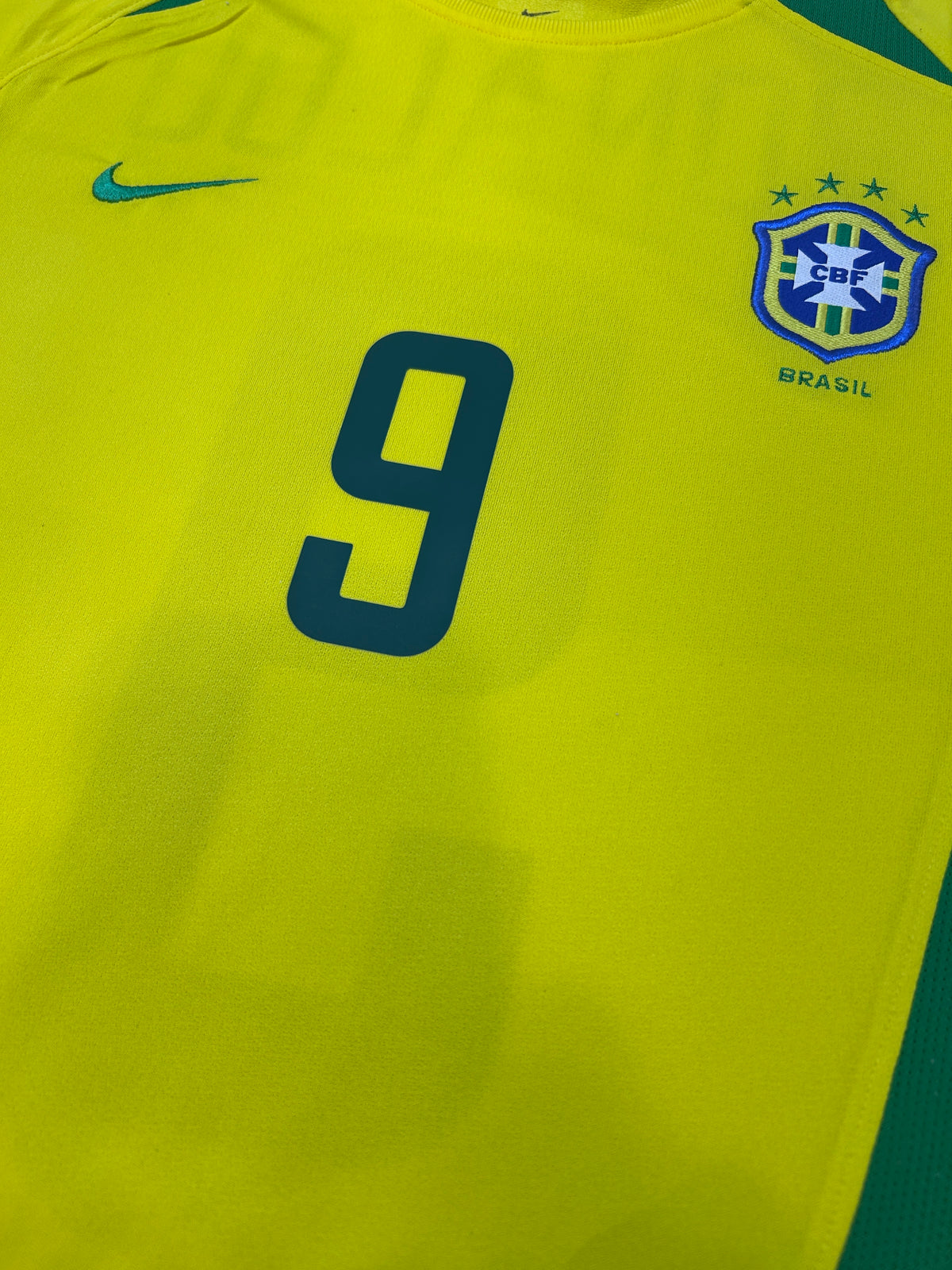 Authentic Ronaldo #9 Brazil 2002-04 Home Football
