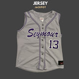 Vintage #13 Seymour Cut Baseball Vest Purple/Gray