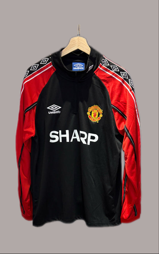 Vintage Manchester United 1998-1999 black track top
