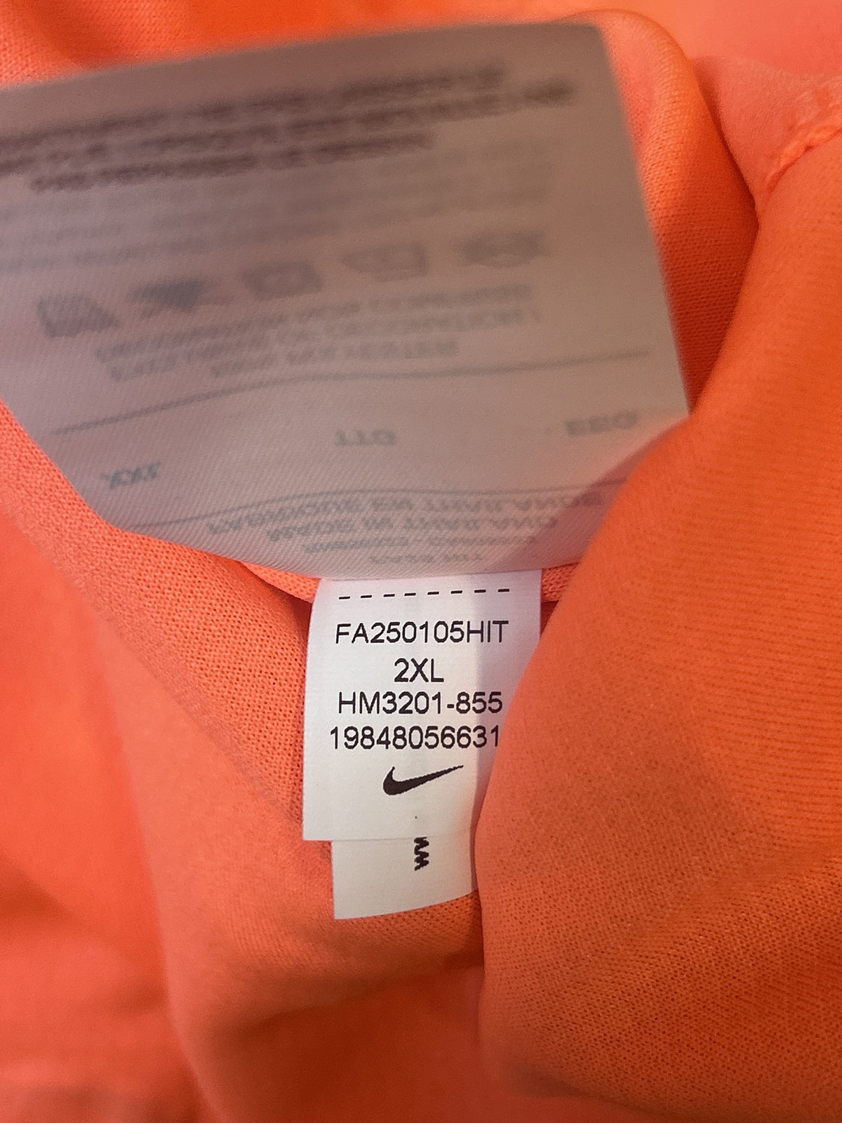 Nike inner tag HM3201-855 size 2XL