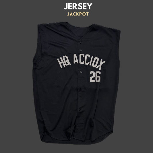 Vintage HQ Accidx Cut Baseball Vest Black