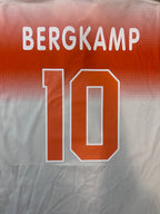 Maillot de football extérieur authentique Bergkamp #10 Pays-Bas 1996