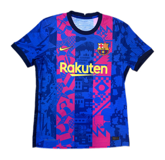 Authentic Dani Alves #8 Barcelona 2021-22 Third Football
