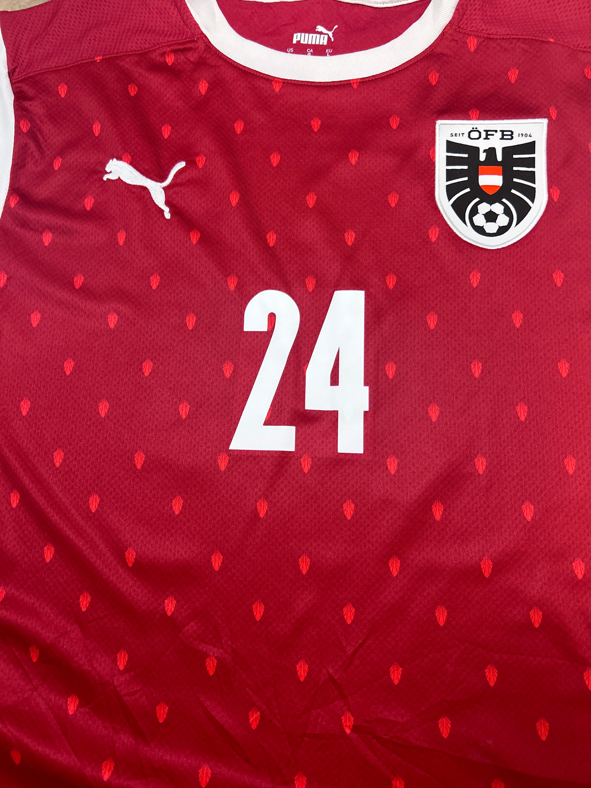 Authentic Laimer #24 Austria 2021/22 Home Football