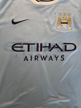 Authentic Toure Yaya #42 Manchester City 2013-14 Home Football