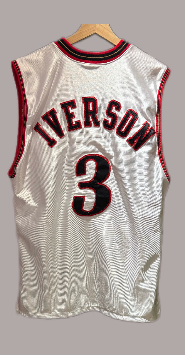 Vintage # 3 Allen Iverson Philadelphia 76ers 2000-01 basketball Jersey