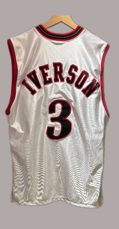 Vintage # 3 Allen Iverson Philadelphia 76ers 2000-01 basketball Jersey