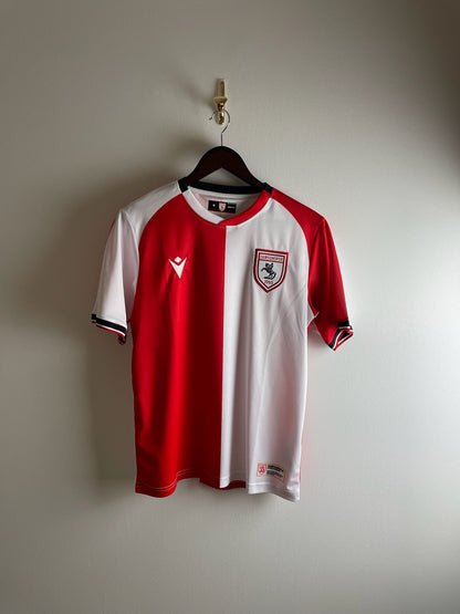 Vintage Samsunspor 2020/21 Home Football T-Shirt Red/White Mens M
