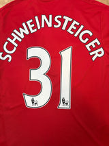 Authentic Schweinsteiger #31 Manchester United 2015-16 Home Football