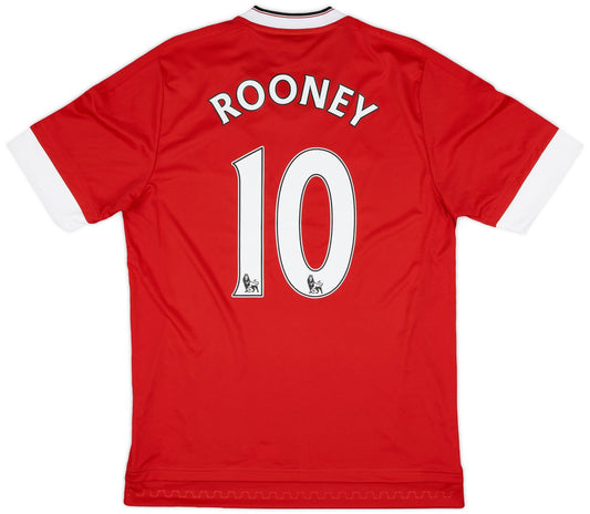 Authentic Rooney #10 Manchester United 2015-16 Home Football