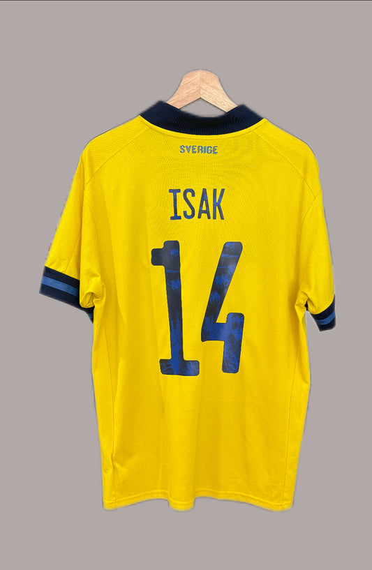 Authentic #14 Isak Sweden 2020/21 Home Football Jersey
