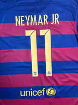 Authentic #11 Neymar Barcelona 2015/16 home Football