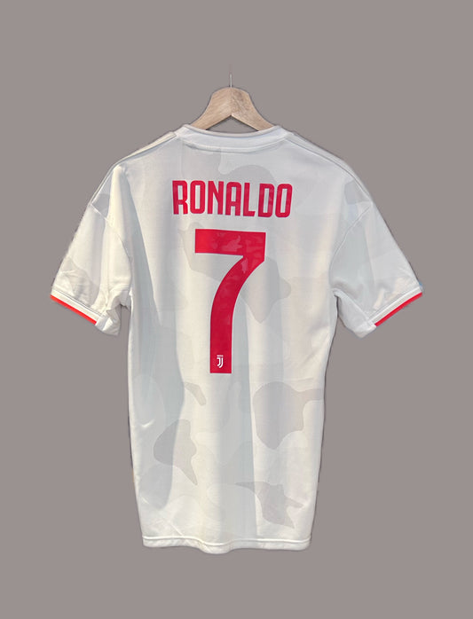 Vintage Ronaldo #7 Juventus 2019/20 Away Football T-Shirt