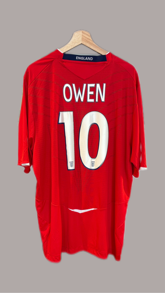 Authentic #10 Owen England 2008 Away Football Jersey