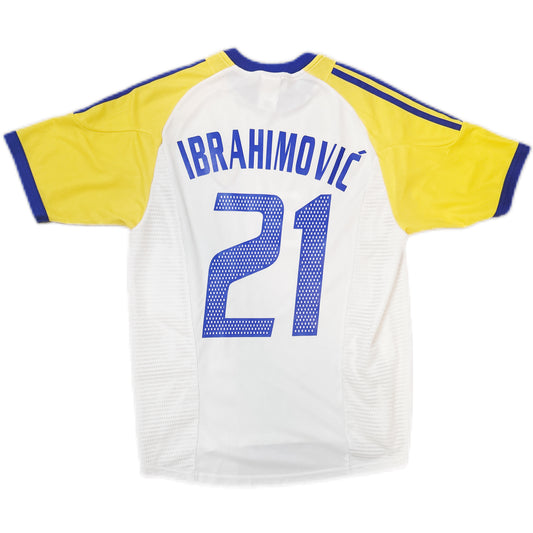 Authentic Ibrahimovic #21 Sweden 2002-03 Away Football