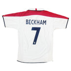 Authentic Beckham #7 England 2003-05 Home Football