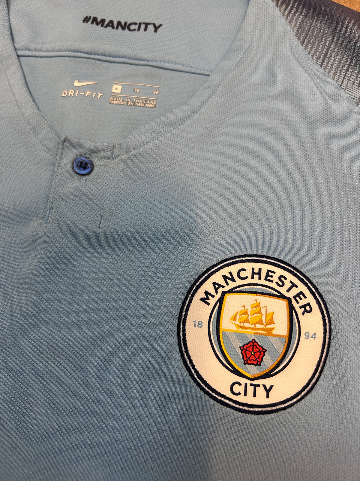 Authentic Mahrez #26 Manchester City 2018-19 Home Football