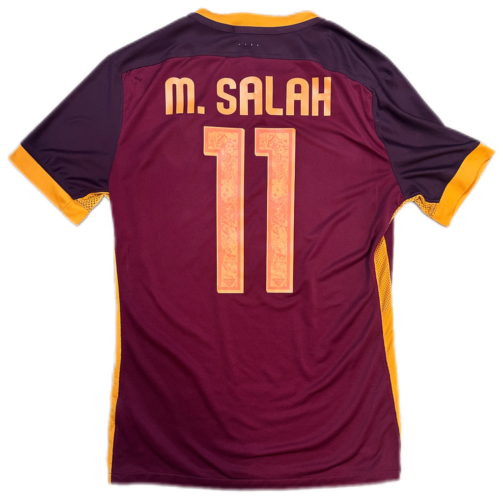 Authentic M.Salah #11 AS Roma 2015-16 Home Football