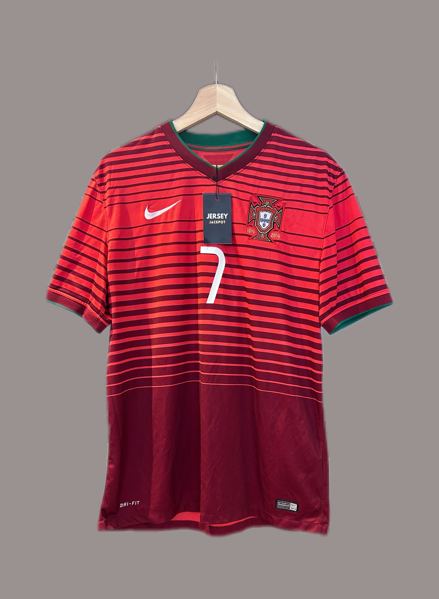Authentic Ronaldo #7 Portugal 2014-15 Home Football T-Shirt