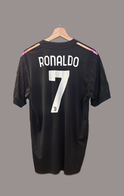 Authentic Ronaldo #7 Juventus 2021-22 Away Football T-Shirt
