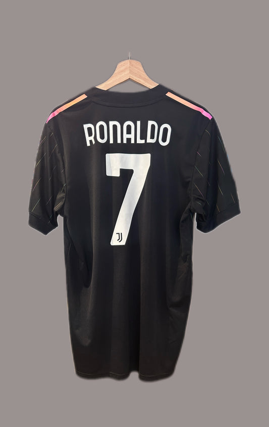 Authentic Ronaldo #7 Juventus 2021-22 Away Football T-Shirt