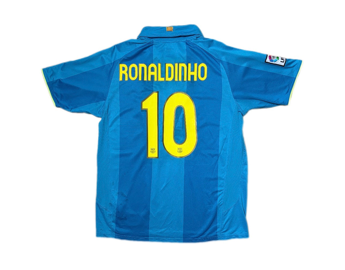 Authentic Ronaldinho # 10 Barcelona away 2007-2008 football