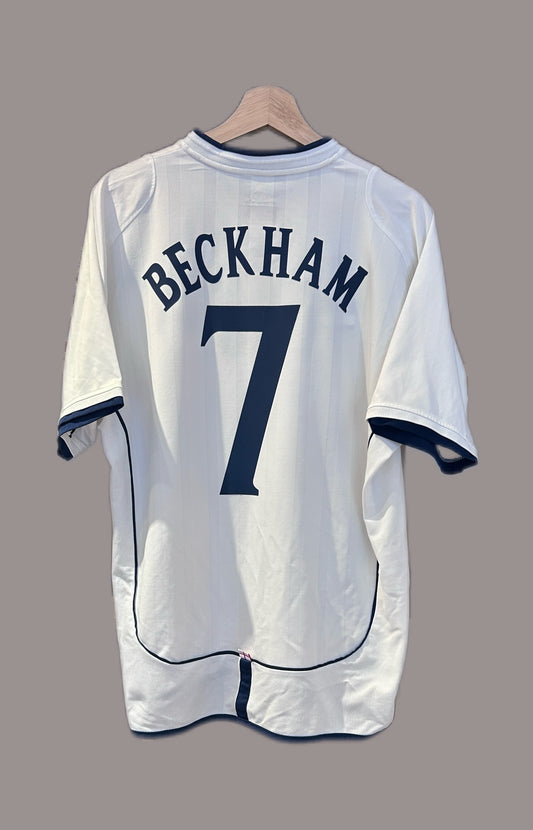 Authentic Beckham #7 England 2001/02/03 Football T-Shirt