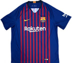 Maillot de football domicile authentique de Messi #10 Barcelone 2018–2019